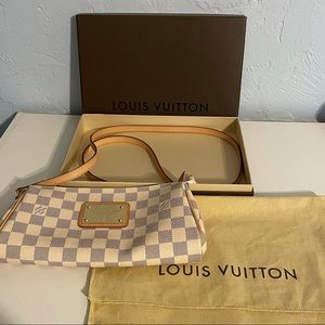 LOUIS VUITTON Damier Azur Eva Clutch
